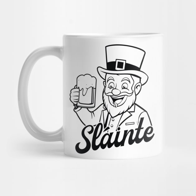 Sláinte - Leprechaun - black outline by KnockingLouder